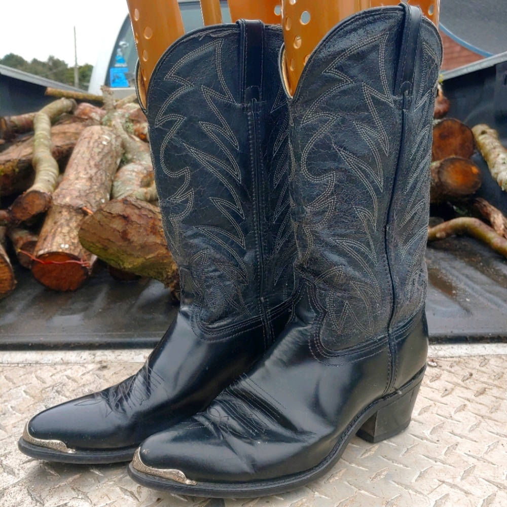 Durango Cowboy Boots M10.5D W12 Black
